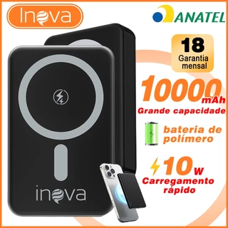 INOVA power bank carregador portátil para iphone magsafe 10000mah indução carregador portátil para celular