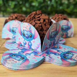 STITCH DOCE Kit Forminhas 4 Pétalas Nº 6 para Doces Festa Aniversário Docinhos