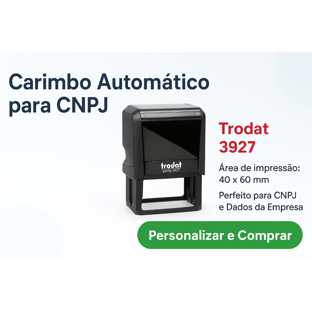 Carimbo P/ Empresas - Comércios - Igrejas - CNPJ - Escolas Trodat 3927 ...