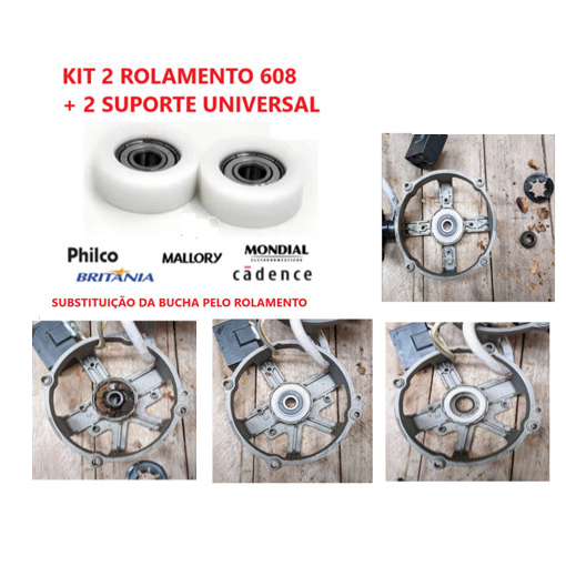 ADAPTADOR DE BUCHAS PARA ROLAMENTO 608 SERVE EM QUALQUER VENTILADOR DE 30 40 50 CM