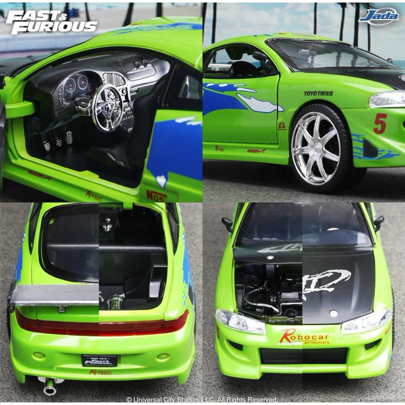 Miniatura Jada Toys Velozes e Furiosos - Mitsubishi Eclipse 1995