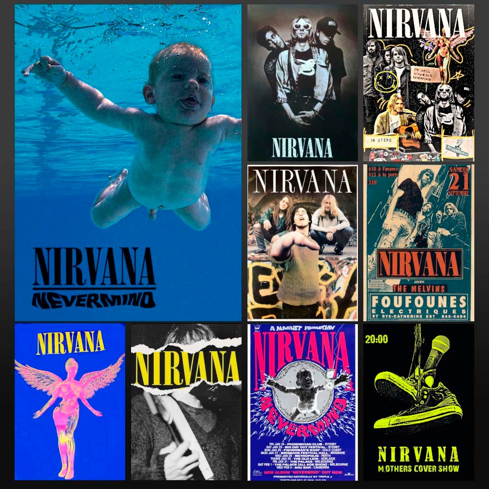 Quadro Decorativo MDF A4 - Banda Nirvana - Pack de Fã pra Fã