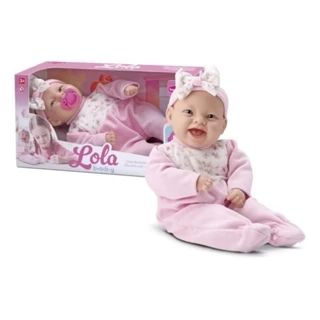Boneca Lola Baby Com Chupeta Rosa Menina Brinquedo Infantil Bebê