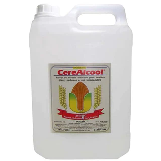 Etanol Hidratado de Cereais CereAlcool - 5L - Álcool de Cereais - Solução de Cereal Hidratada - Base para Perfume