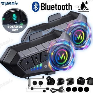 Y10 Fone Para Capacete De Moto Com Luz Ambiente Bluetooth 5.3 Para Capacete Ipx6 À Prova D'água em Oferta na Shopee