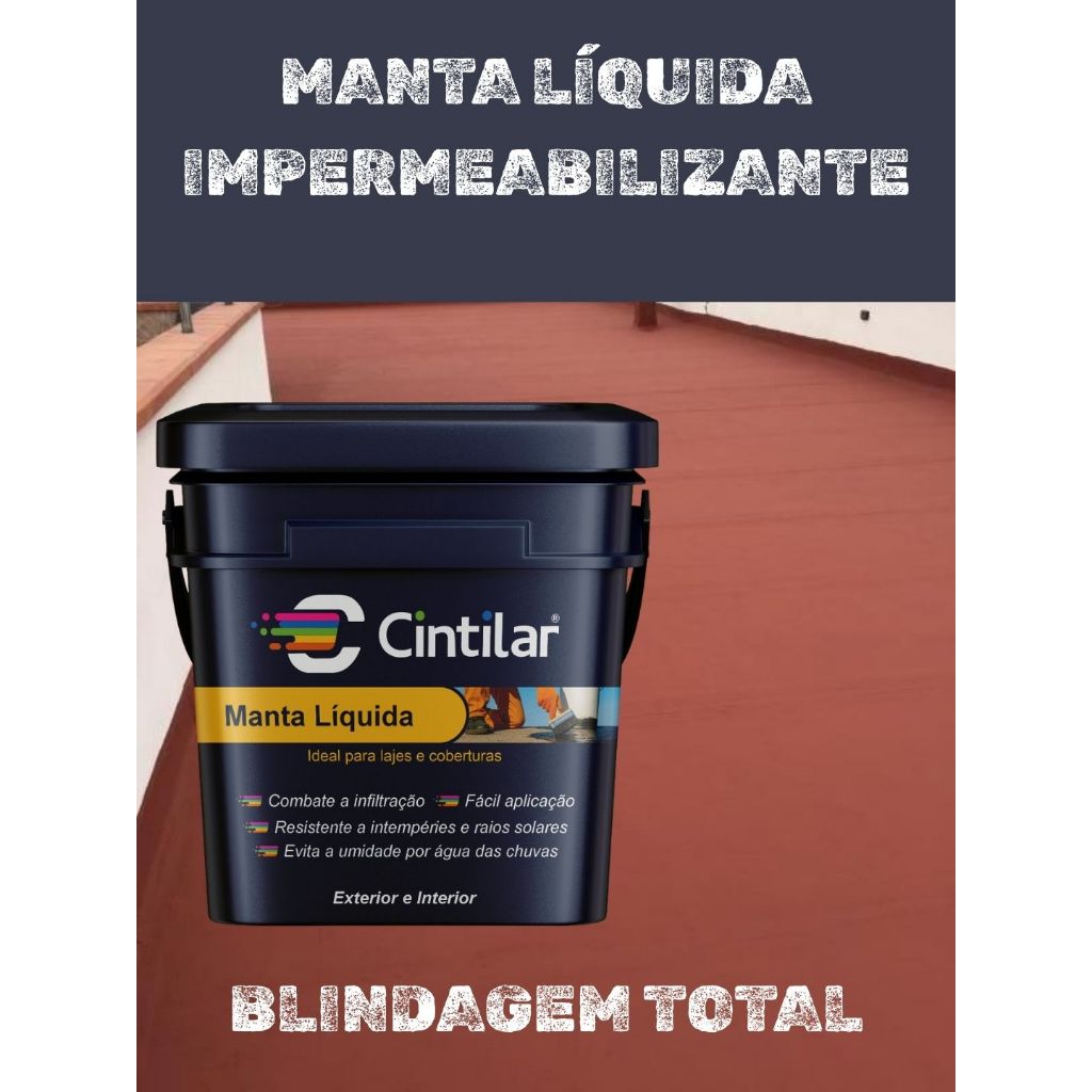Manta Líquida Impermeabilizante 16kg Cintilar Emborrachada