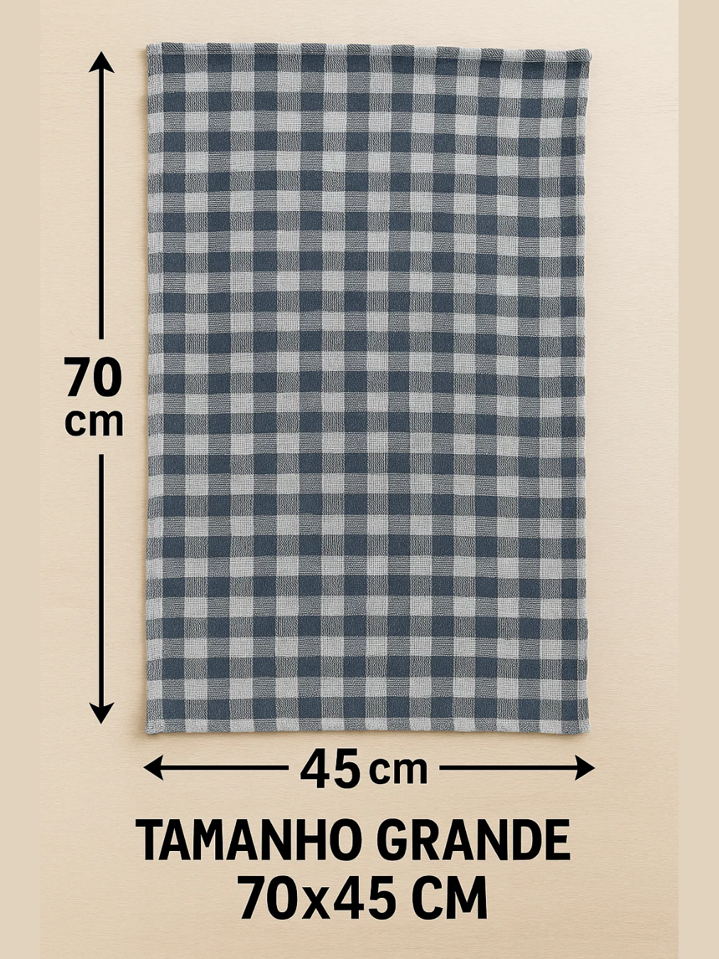 Panos de Chão Xadrez 70x45cm