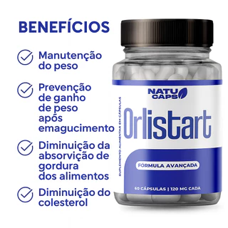 1 Un Orlistart Blue 60 Cápsulas - Redução de Peso - Envio Imediato