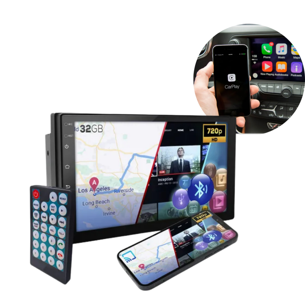Central Multimídia Automotiva Tela 7 Polegadas MP7 Android Apple ...