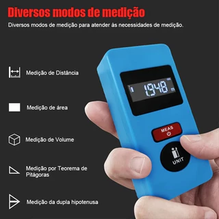 Trena a Laser Digital Portátil 100m Alta Precisão Sem Fio Profissional Acompanha 2 Pilhas