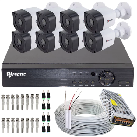 Kit Completo Cftv Câmeras Segurança Jl Protec Dvr