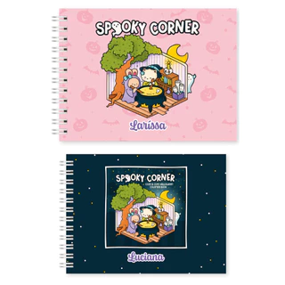 Livro de Colorir Spooky Corner Volume 2 50 Folhas Folha 180g Papel Acetato Caderno Desenho Canetinha em Oferta na Shopee