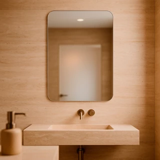 Espelho de Parede Orgânico 55x75cm Lapidado com Design Minimalista para Entrada e Banheiro em Oferta na Shopee