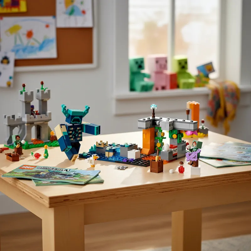 Lego Minecraft O Encontro com o Guarda 21274 | Shopee Brasil