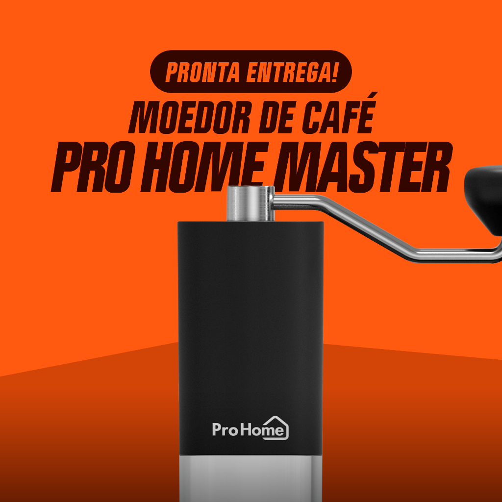 Moedor de Café Manual Pro Home Master 20g – Ajuste de Moagem, Portátil, Ideal p/ Café Gourmet, Preto