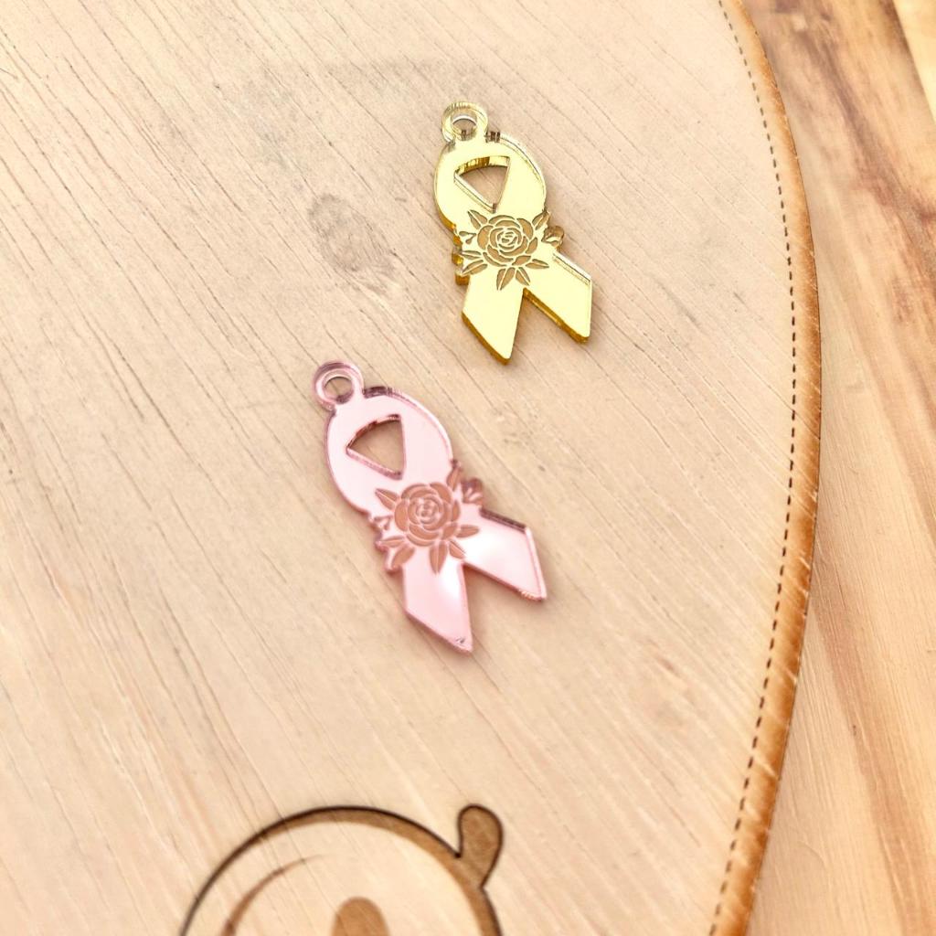 Kit Pingente Laço Outubro Rosa (FLOR) com 30 unid | Shopee Brasil