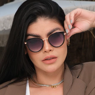 Óculos de Sol London Gatinho Armação Premium Vintage Clássico Retrô Blogueira Praia uv400 Feminino