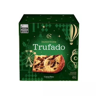 Panetone Trufado de Chocolate ao Leite 420g Cacau Show Primeira Fornada 2025 em Oferta na Shopee