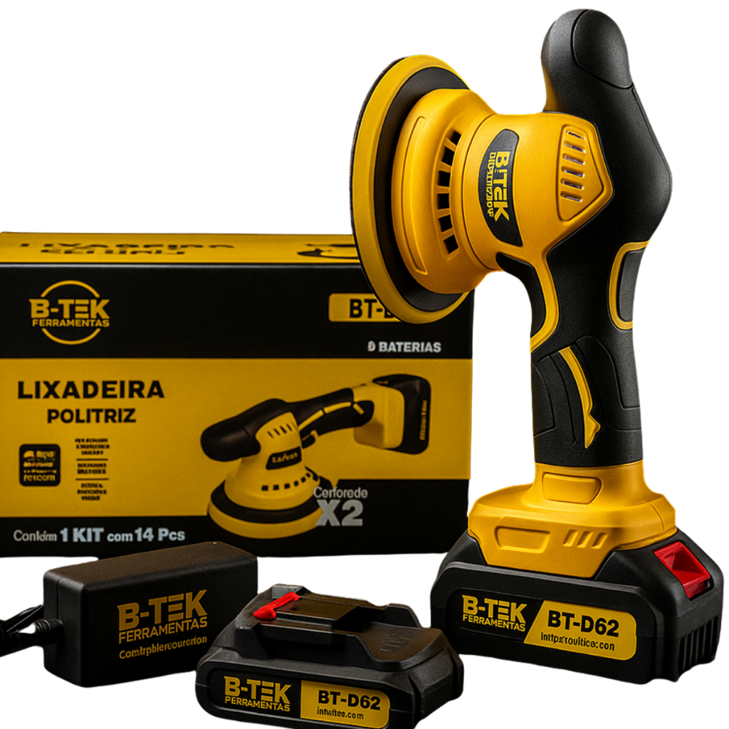 Politriz 2 Bateria Lixadeira Roto Orbital 5000 Rpm 1000w | Shopee Brasil