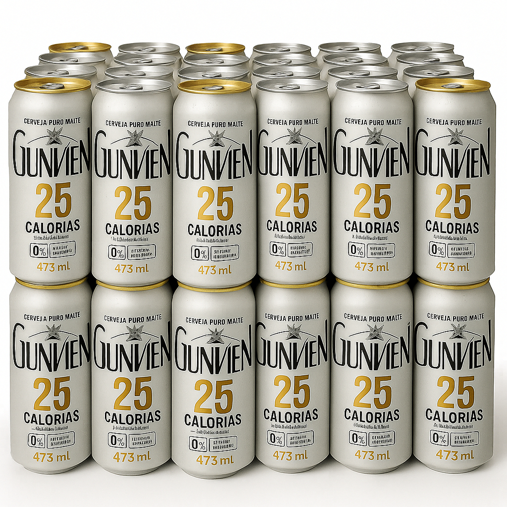 Cerveja Pilsen Zero Açúcar Low Carb 24 Un. Latão 473ml 3%alc Gunnen ...