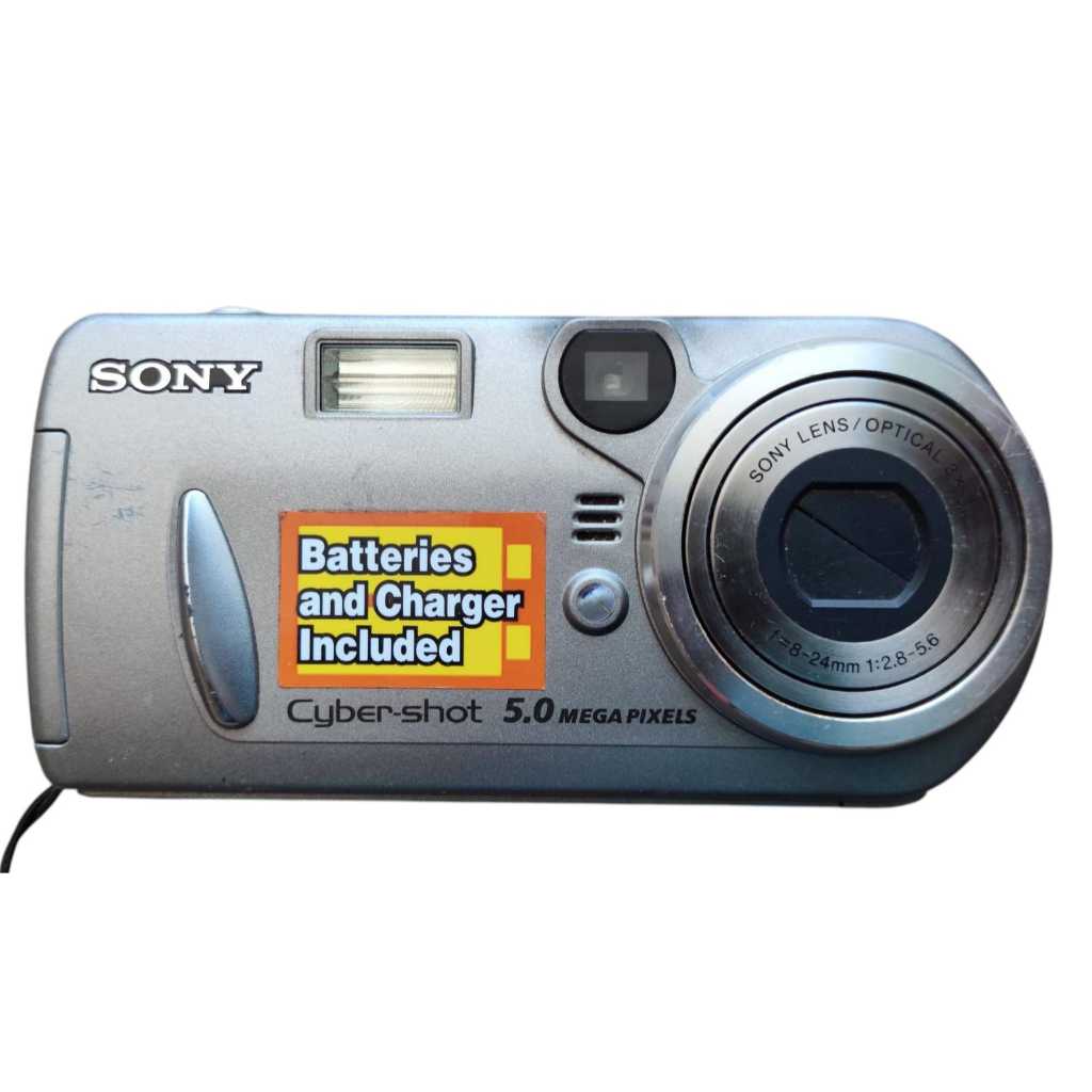 完備品　SONY Cyber-shot DSC-P92 新品電池&2GB付 Câmera digital Sony Cyber-shot Dsc-p92 5.0mp - Prata Leia