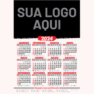 Calendário Folhinha Parede 2026 - 80 unid. Personalizado A5 (14X20)