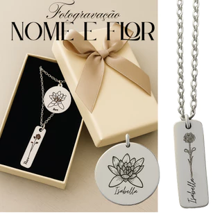 Colar Personalizado Aço Inox –kit 2 colares, Presente namorados | Aniversario | Acessório