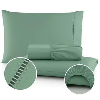 Kit Jogo de Lençol Ponto Palito 400 fios Berço 2 peças Solteiro 2 peças Casal Queen  King 3 peças em Oferta na Shopee