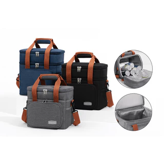 Bolsa Térmica Portátil 2 Andares 13L com Alça Reforçada RF