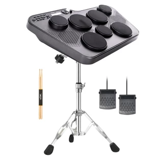 Bateria Eletrônica Portátil 7 Pads Voik BEAT-70 Com Suporte
