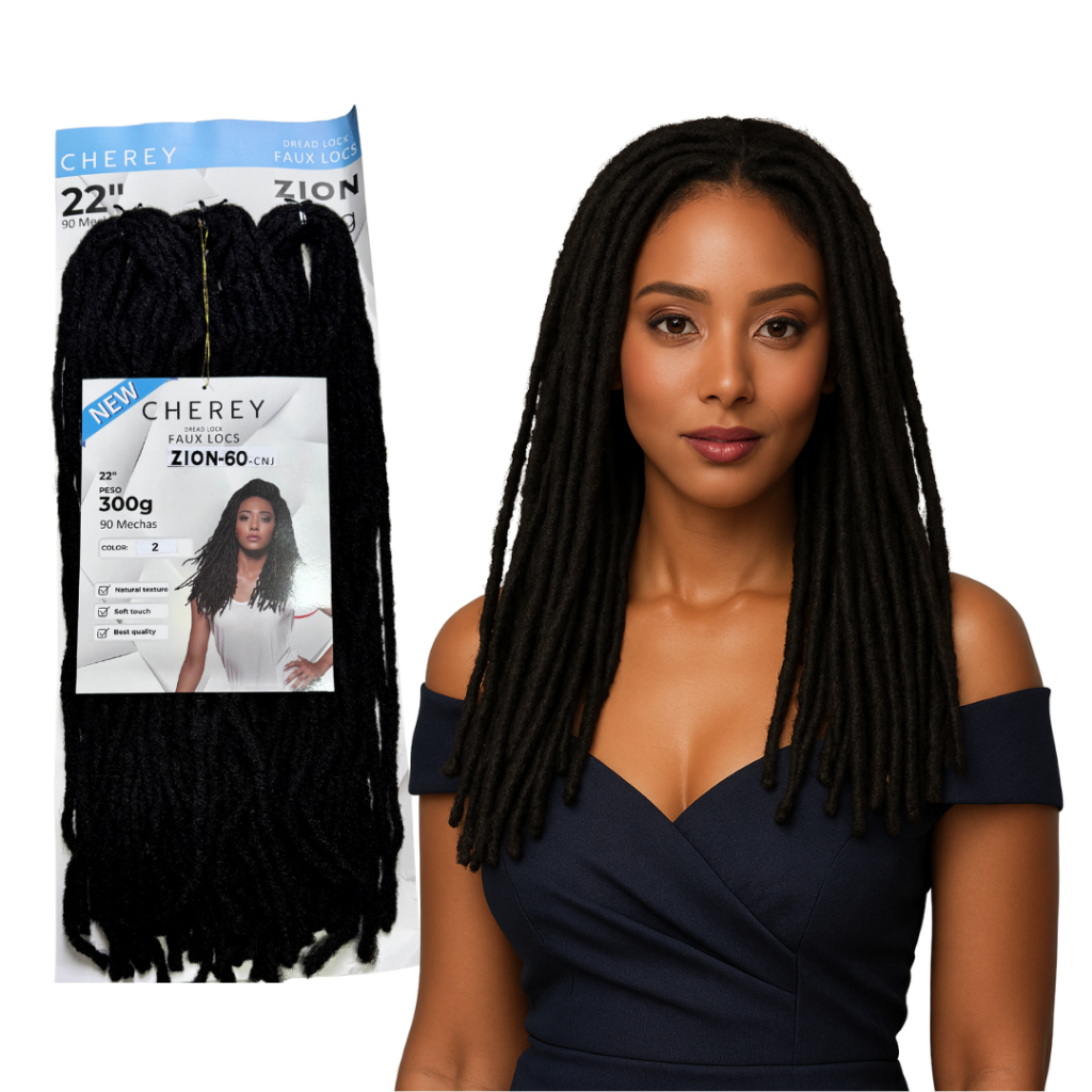 Zion Faux Locs Dread 55 cm Longo Crochet Braids 300g | Shopee Brasil