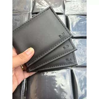 Kit 5 Unidades Carteira Masculina Slim Personalizada Com Iniciais Em Couro Sintetico