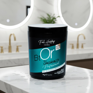 Mascara Capilar Anti Frizz BTox Orgânico Sem Formol 1000gr Feel Happy