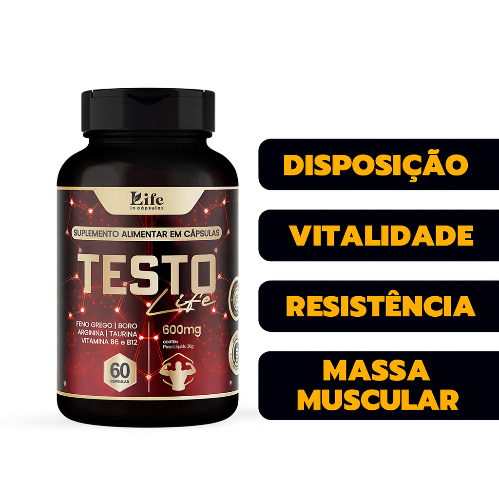 Kit TestoLife 60 Cápsulas Cada – Potência, Força, Resistência, Energia ...