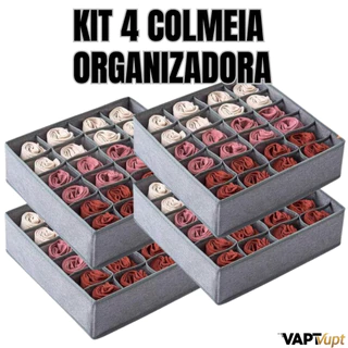 Kit 4 Colmeia Organizadora Gaveta Divisórias Guarda-Roupas Closet Malas Calcinhas Cuecas Biquini