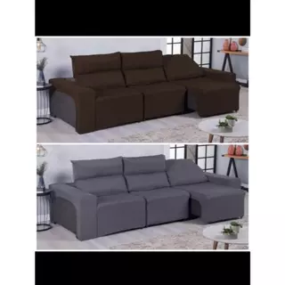 Kit Capa Protetora Sofá Retrátil 3 Lugares Luxo Soft