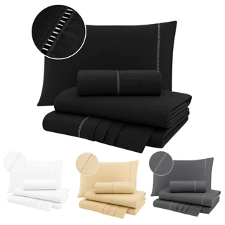 Jogo de Lençol Solteiro Casal Queen King 03 Peças 400 Fios Micropercal Ponto Toque Macio Casa Nova Quarto Decorado em Oferta na Shopee