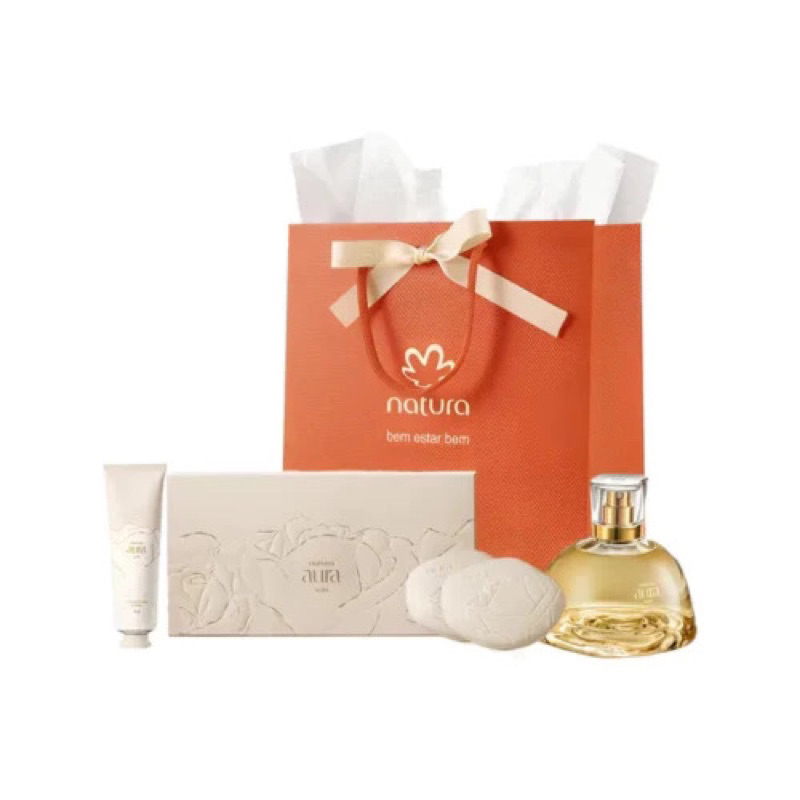 Presente Kit Aura Alba Natura (3 produtos) Eau de parfum + Creme