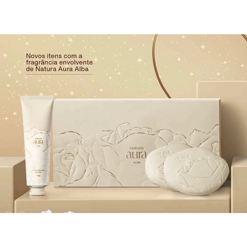 Presente Kit Aura Alba Natura (3 produtos) Eau de parfum + Creme