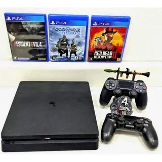 PS4 Slim 1 TB + 02 Controles + 3 Jogos CD a Escolha do cliente + Garantia