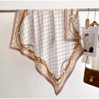 Lenços De Seda Quadrados Femininos Foulard 90 * 90cm Cabeça De Cabelo De Cetim Hijab Cachecol Feminino Xale MODA