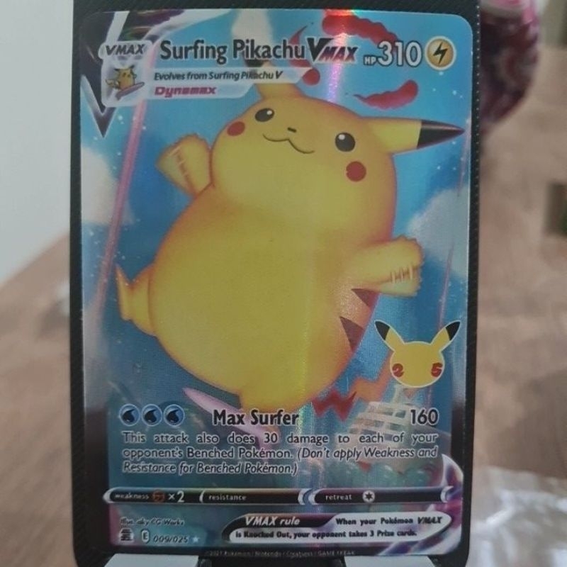 Surfing Pikachu VMAX 009/025 - RPLICA IMPORTADA! | Shopee Brasil