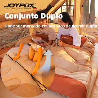 Saco De Dormir Térmico Casal Ou Solteiro Patchworkable Lavável À Máquina Ultralight Joyfox -1ºc À -10ºcºc