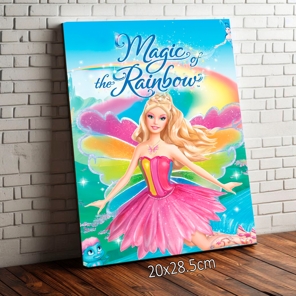 Placa Quadro Decorativo Filmes Barbie Clássicos Rapunzel Pegasus