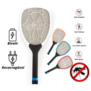 Raquete Elétrica Bivolt 110v 220v Combate contra Mosquito Recarregável-Cores Disponíveis