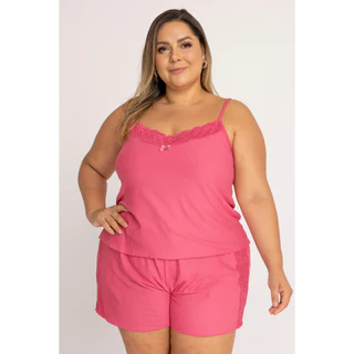 Baby Doll Feminino Plus Size Canelado Mid Size Conforto Pijama em Oferta na Shopee