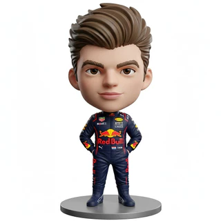 Miniatura Chibi Pilotos da Formula 1 - F1 - Senna Hamilton Verstappen Sainz Piquet - 10 cm / 16 cm de altura! - 3D