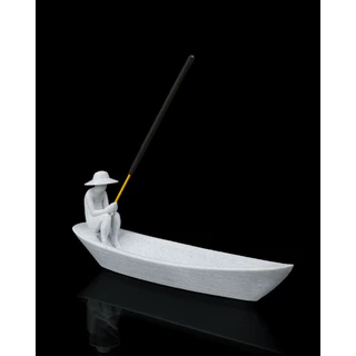 Still Waters – Porta-Incenso Zen | Barco com Pescador