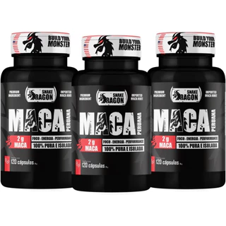 Kit 3x Maca Peruana Black Pura e Concentrada - Snake Dragon - Build Your Monster