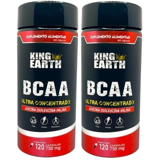 Kit 2 Bcaa Ultra Concentrado 240 Cápsulas - King Earth
